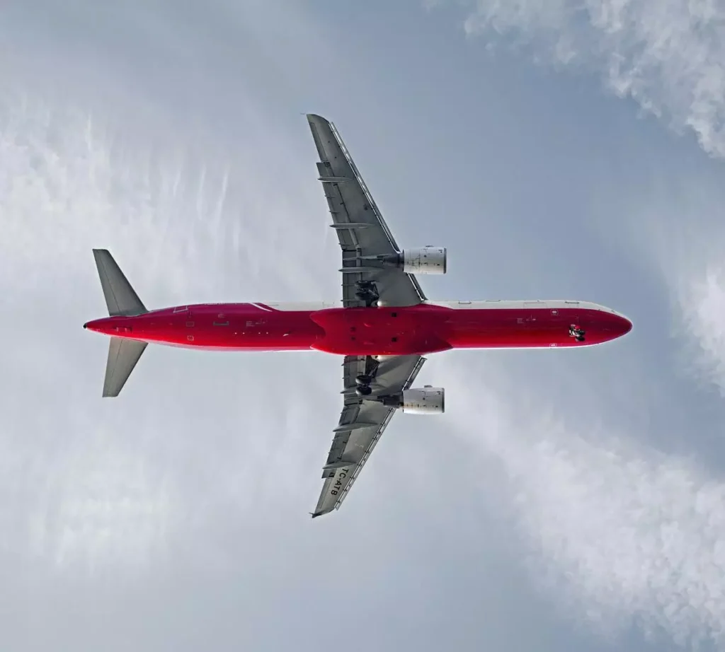 Airplane in the sky, Photo by Efe Kurnaz on Unsplash
  