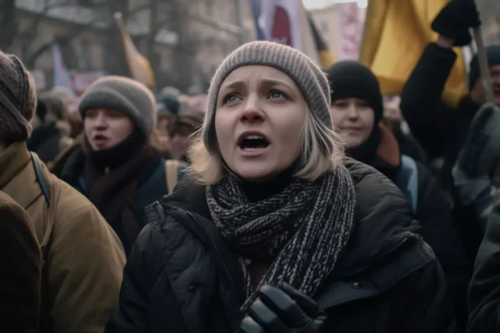 People are marching for equal rights for men, women and other genders in Ukraine