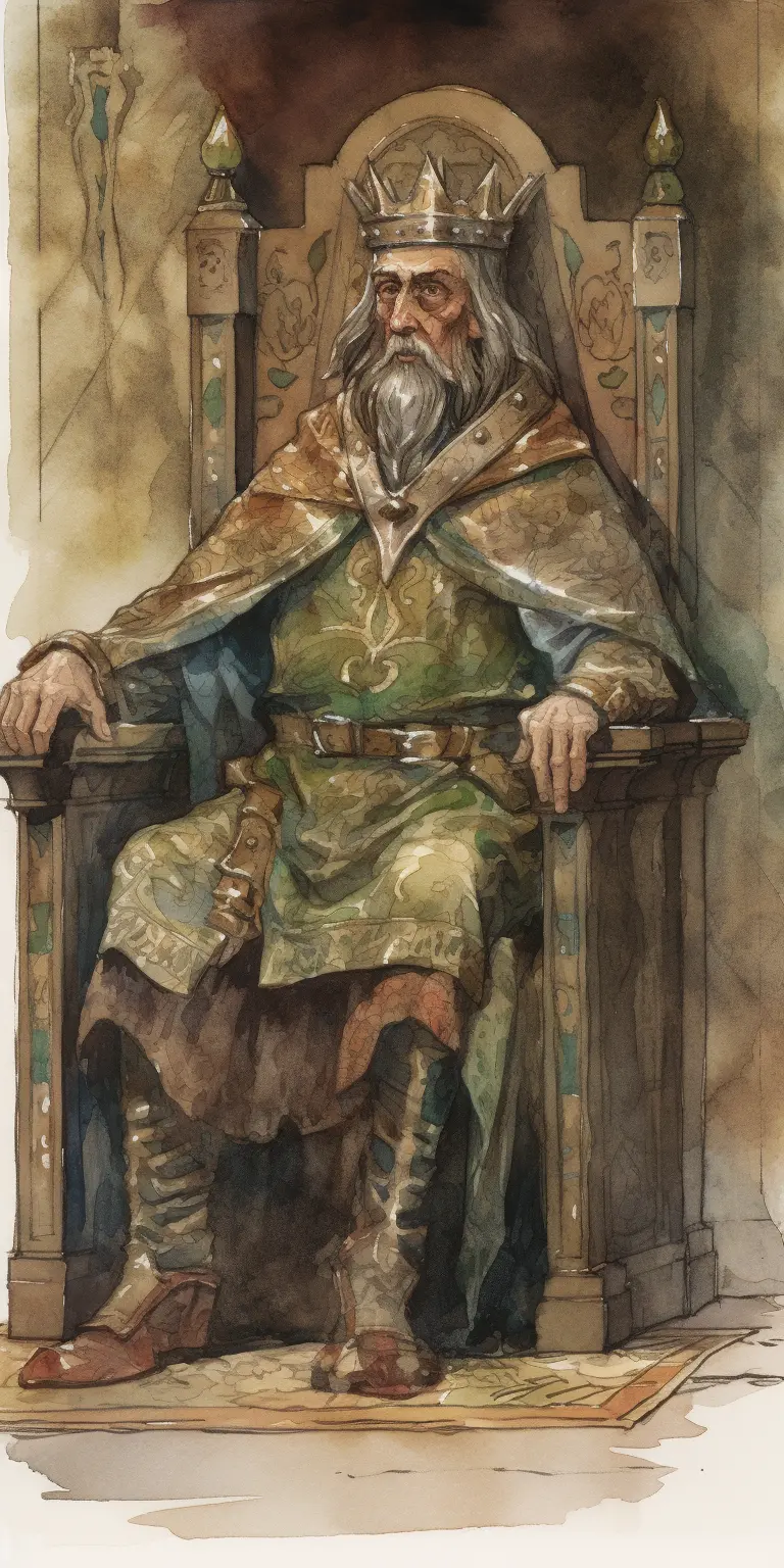 The King on a throne illustration