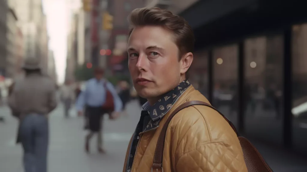 1990s' street style, Elon Musk wearing Louis Vuitton, New York