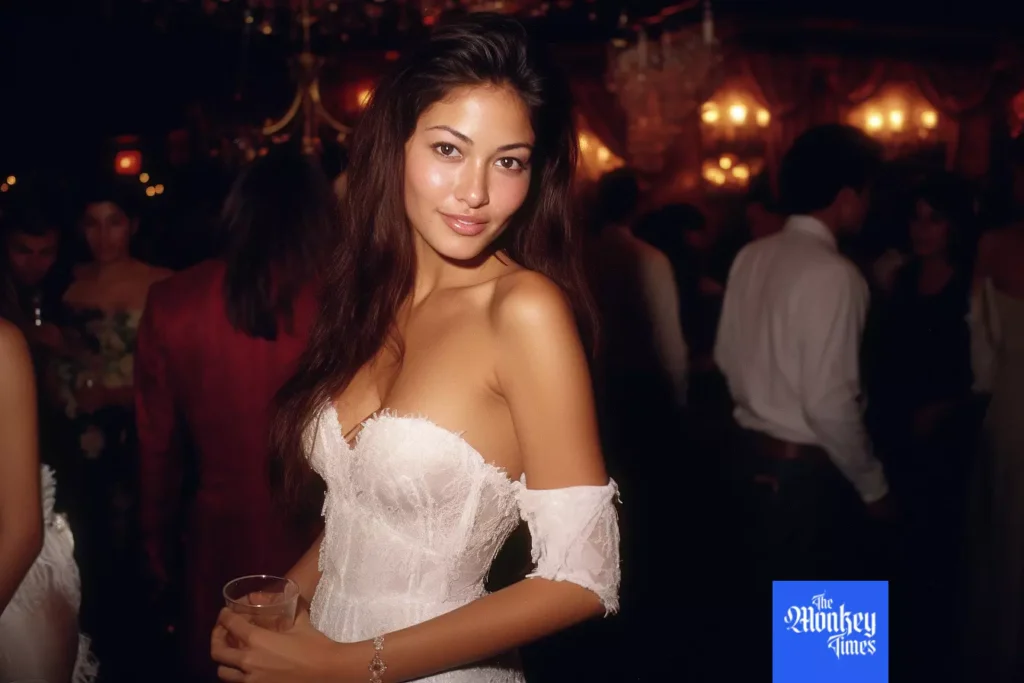 Beautiful lady in the night club